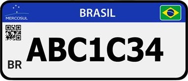 Placas para Automóveis - Particular (Preta)