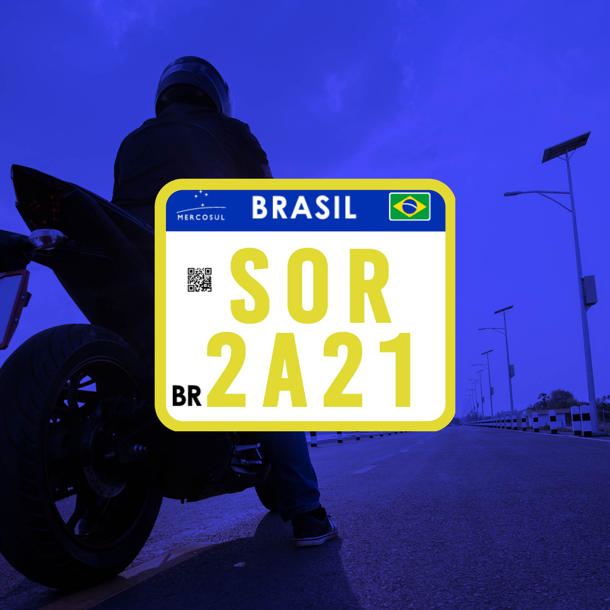 Placa para Moto - Diplomático (Dourado)