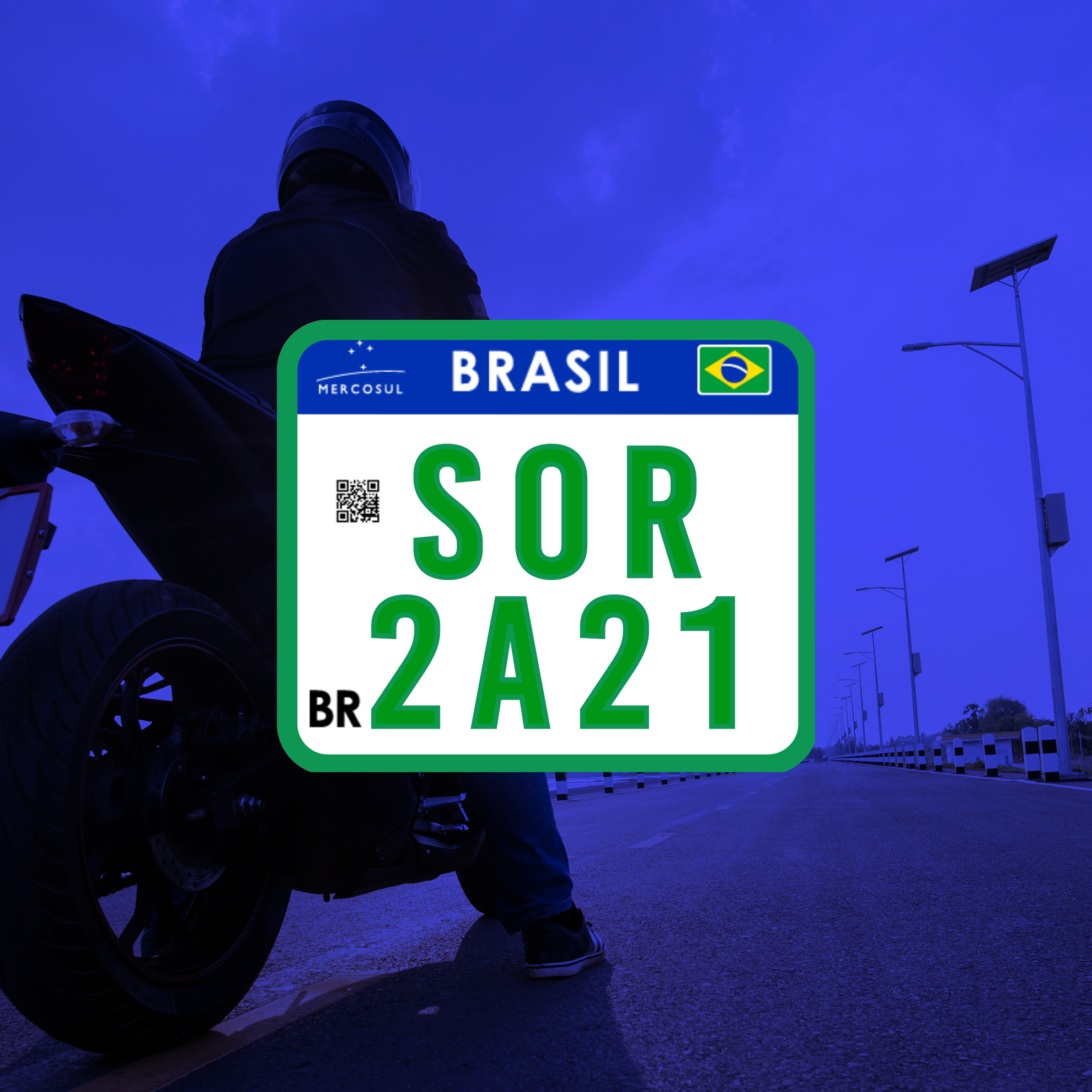 Placa para Moto - Especial (Verde)