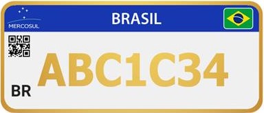 Placas para Automóveis - Diplomático (Dourado)