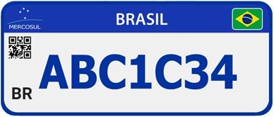 Placas para Automóveis - Oficial (Azul)